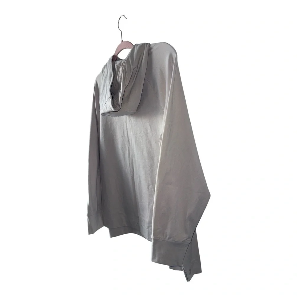 Athleta Glacier Handkerchief Poncho Hoodie Womens Abalone Grey